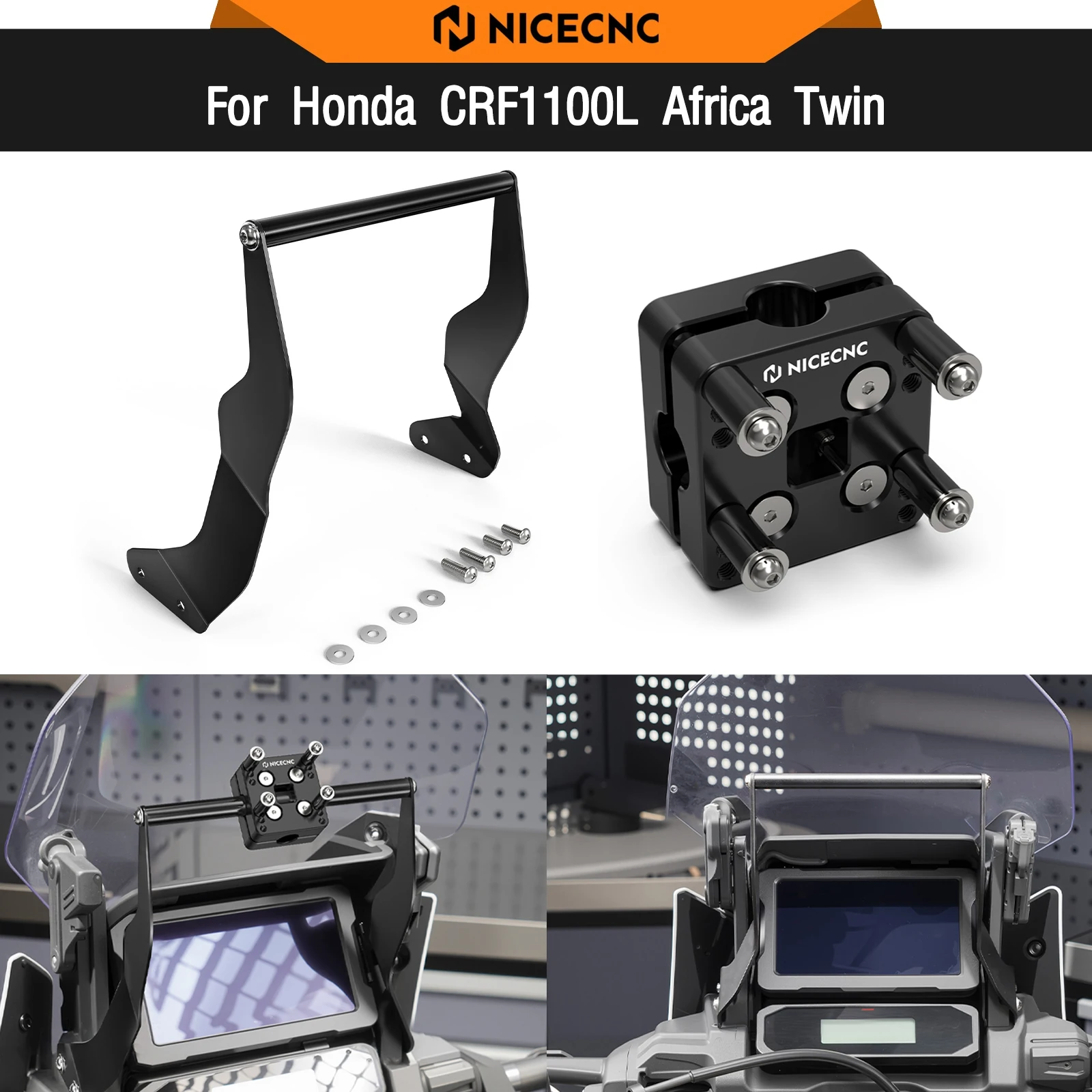 

For Honda CRF1100L Africa Twin 2020-2025 GPS Navigation Bracket AMPS Mount CRF1100L CRF 1100 L Africa Twin Adventure Sports