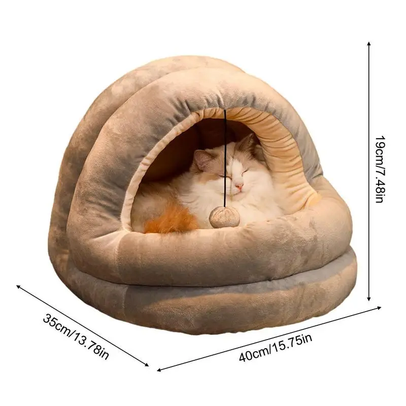 Closed Cat Bed Pet Cave Bed For Cats Pet Tent Cave Bed For Cats Small Dogs Indoor Cat Sleeping Bed Small Cat House For Kitten