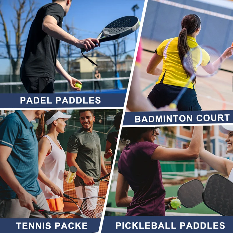 Waterproof PU Tennis Pickleball Padel Racquet Backpack Spacious Shoe Compartment Squash Badminton Tenis Racket Bag Sport Handbag view 6