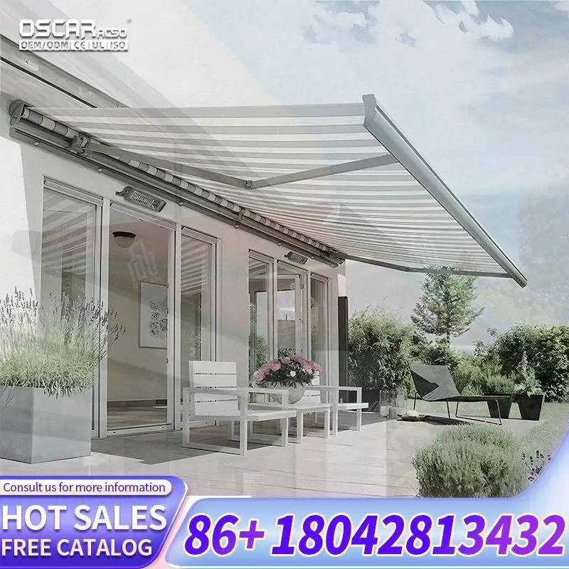 180 Degree  Mechanism Expandable Structure for Terrace Spain Balcony Shower Outdoor Spaces Garden Terraces Retractable Awning