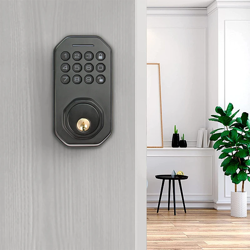 RSH High Security Keyless Smart Door Lock Digital Electronic Keypad User Codes for Glass Aluminum Door Cloud Data Storage Option