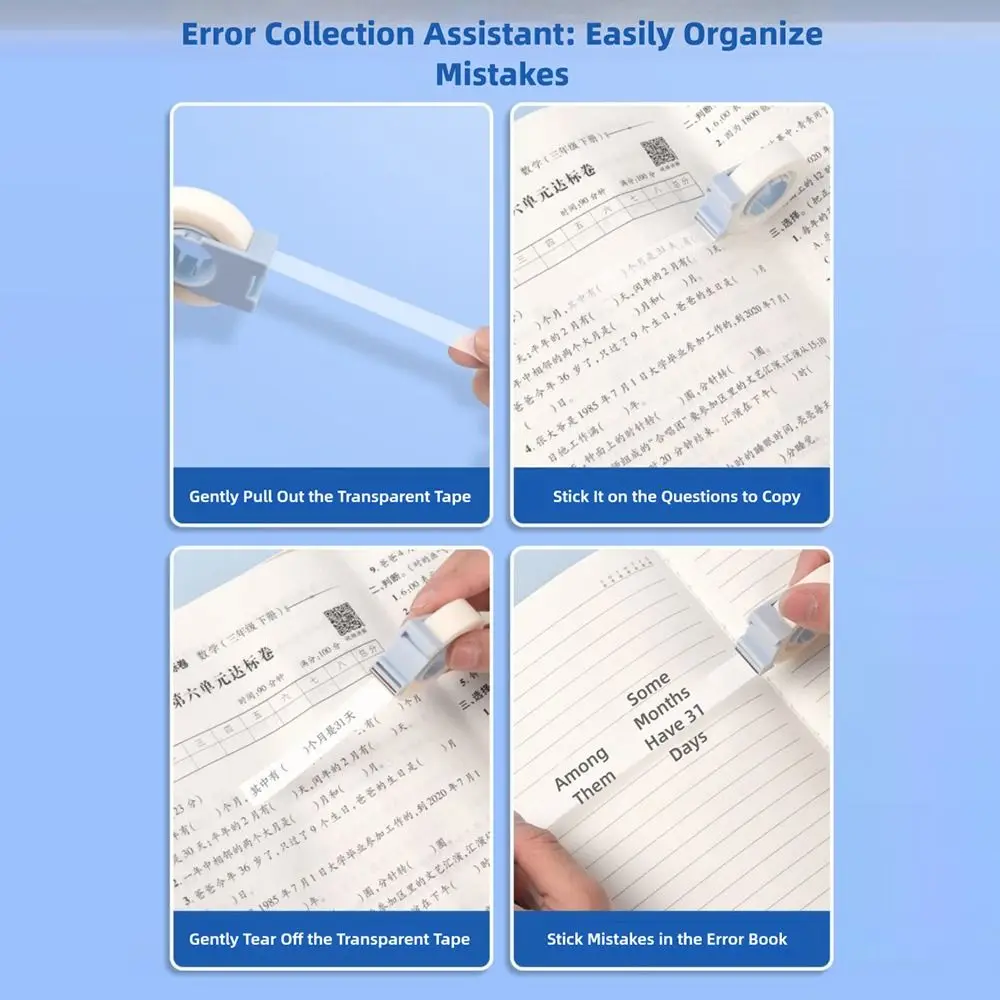 High Quality Transparent Invisible Tape Tearable Writable Correction Tape Masking Tape School Office