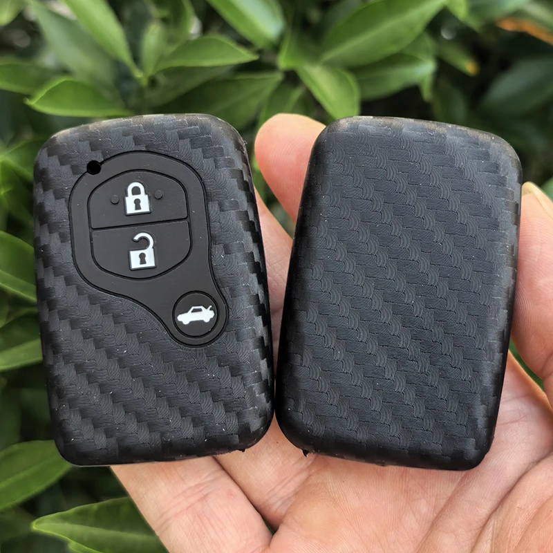 Silikon-Autoschlüsselhülle für Toyota Camry Prius Land Cruiser Prado 150 Crown und Subaru Forester XV Fernbedienung