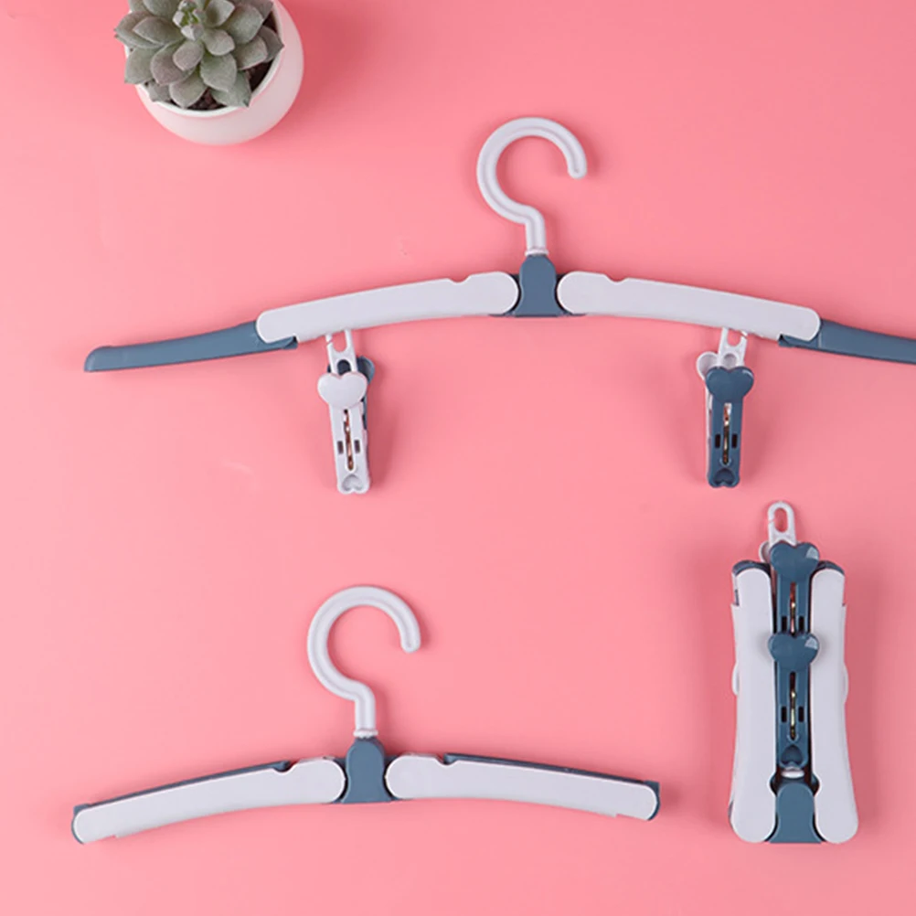 

4Pcs Foldable Portable Laundry Rack Clothes Drying Hanger Space Saving Socks Organizer Travel Essential