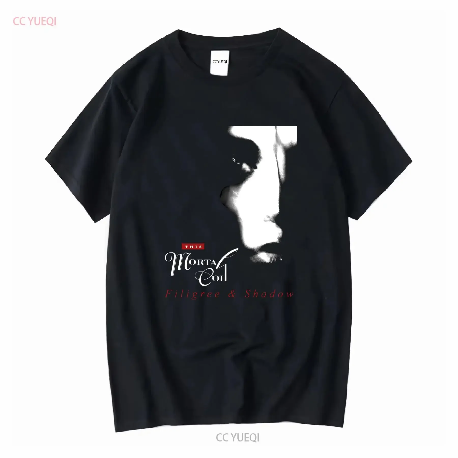 THIS MORTAL COIL FILIGREE SHADOW NEW BLACK T SHIRT long or short sleeves vintage Washed Casual homme Soft fashion streetwear