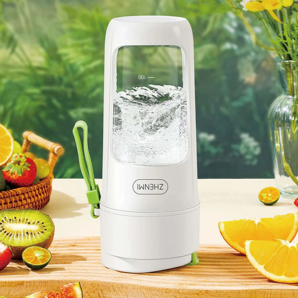 Zhenmi Draagbare Gemalen Ijs Juicer Met Digitale Batterij Display Crushed Ice Mixer Elektrische Mini Blender Fruit Groenten Juicing