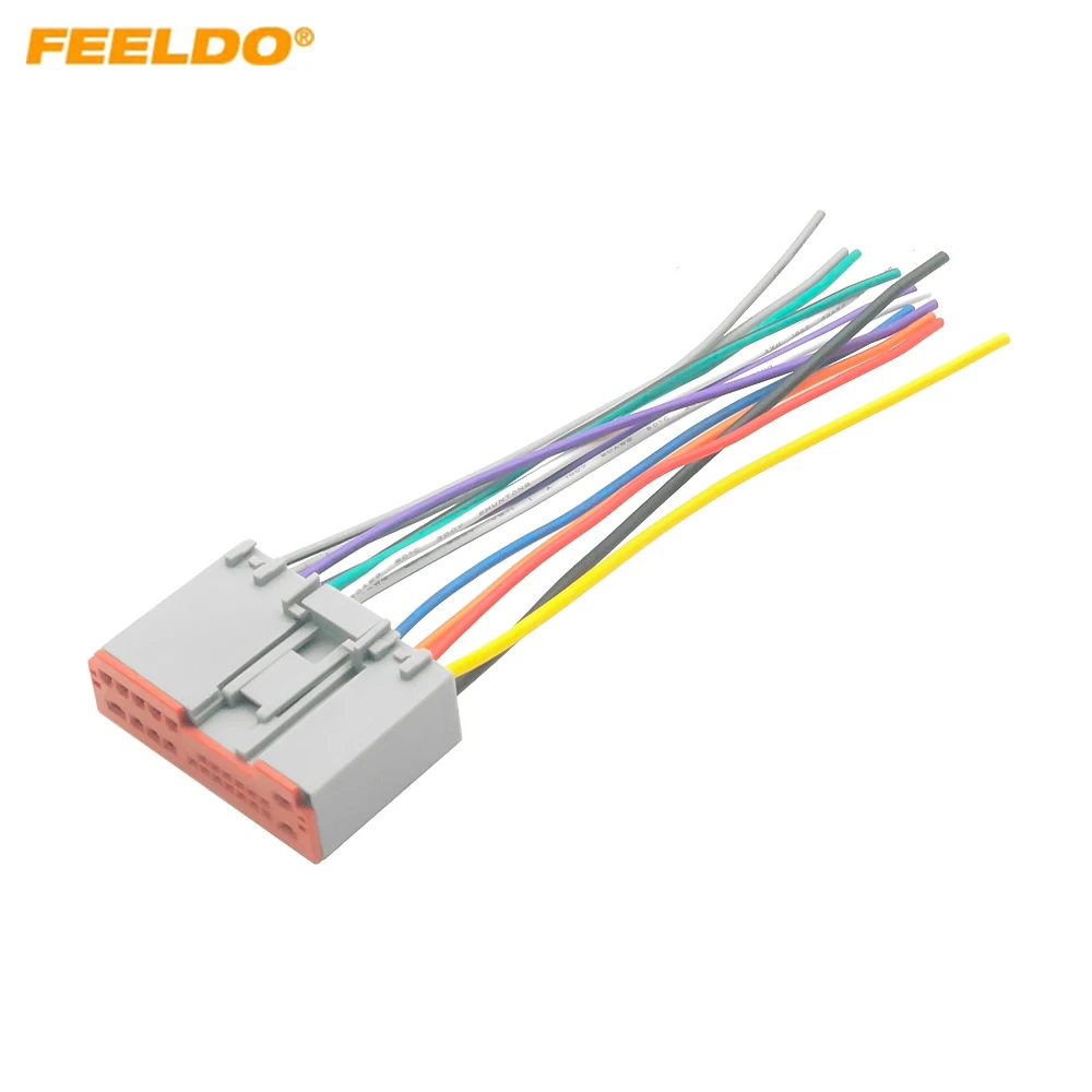 FEELDO 1PC Car Radio Player Wiring Harness Audio Stereo Wire Adapter for FORD Escape/Explorer/F-150/250/350/Focus/Mustang OEM