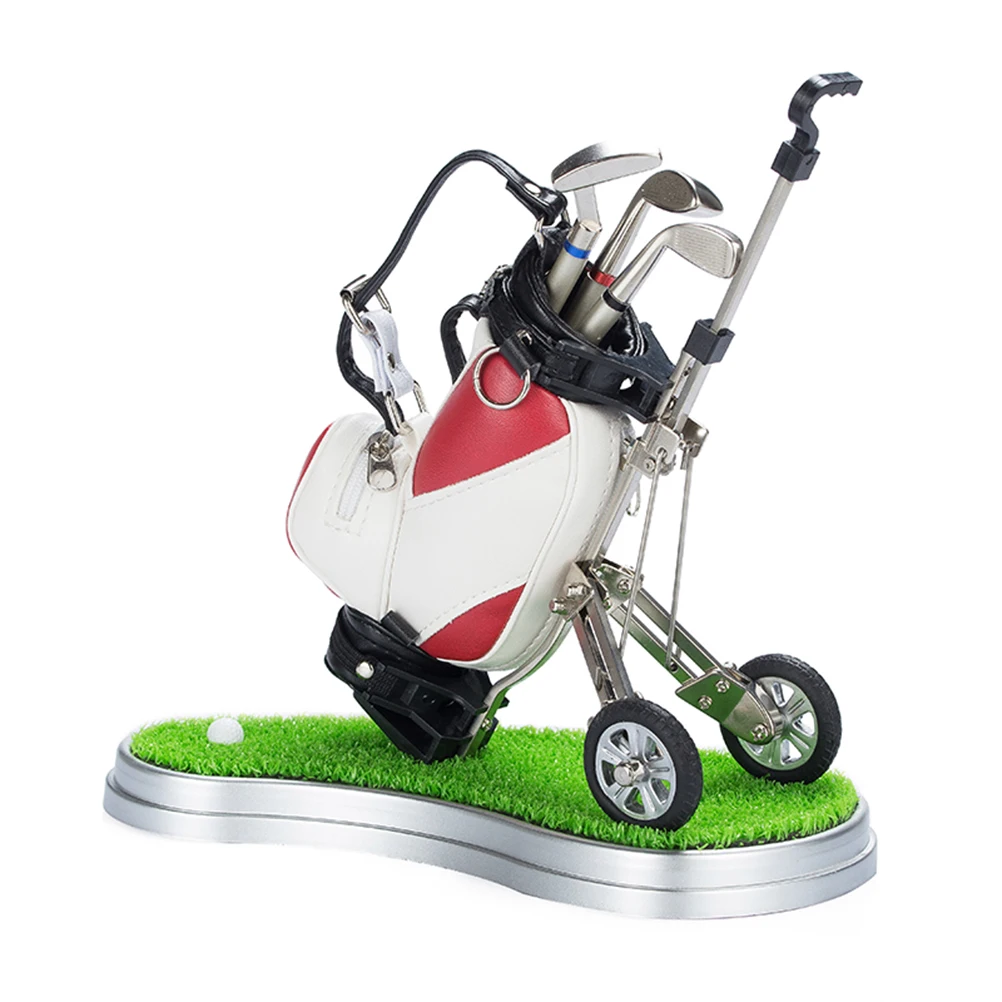 

Golf Pen Holder Desk Organizer Retro Style Office Supplies Souvenirs Gifts Pens Container Accessory Zipper Storage