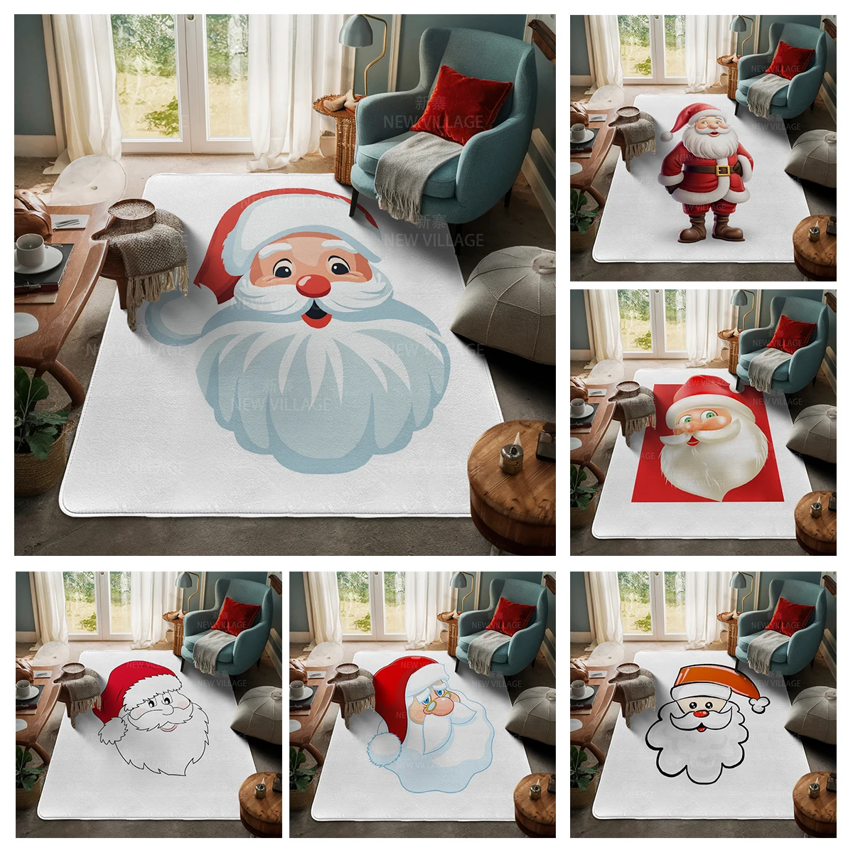 

House entrance carpet Home door mat Living Room Bath Foot bathroom non-slip water absorption rugs bath Merry Christmas winter