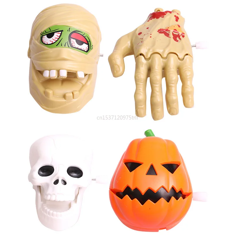 Halloween Schedel Pompoen Mummie Gebroken Hand Opwindspeelgoed Interessant Kinderspeelgoed Halloween Feestcadeaus Voor Kinderen Grappen