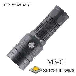 Flashlight Convoy M3-C Rechargeable Torch with XHP70.3 Hi R9050 Linterna Led 26650 High Power Type-C Flash Light Lanterna