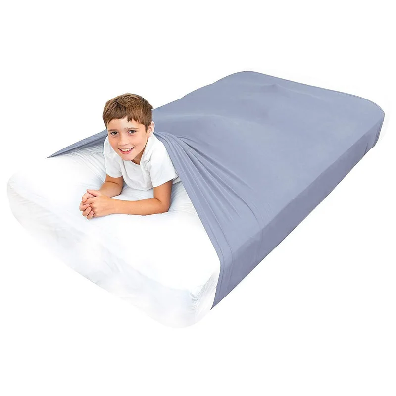 Kids Sensory Compression Bed Blanket Deep Pressure Calming Breathable Stretchy Soft Bedding, Alternative to Weighted Blanke