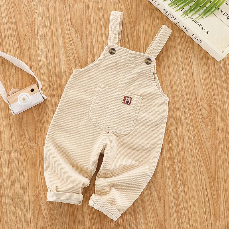 DIIMUU Kids Baby Boys Girls Overalls Casual Pants 1-4T Infants Toddler Bib Trousers Spring Fall Clothing Boy Jumper Dungarees