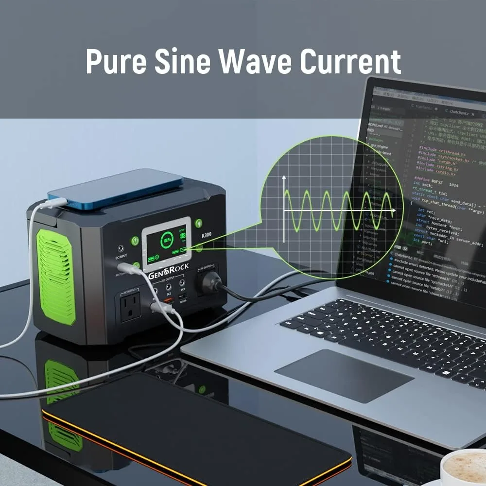 Imagem -06 - Estação de Energia Portátil 110v 300w Pura Onda Senoidal Gerador Solar 222wh Backup Bateria de Lítio com Saída ac qc