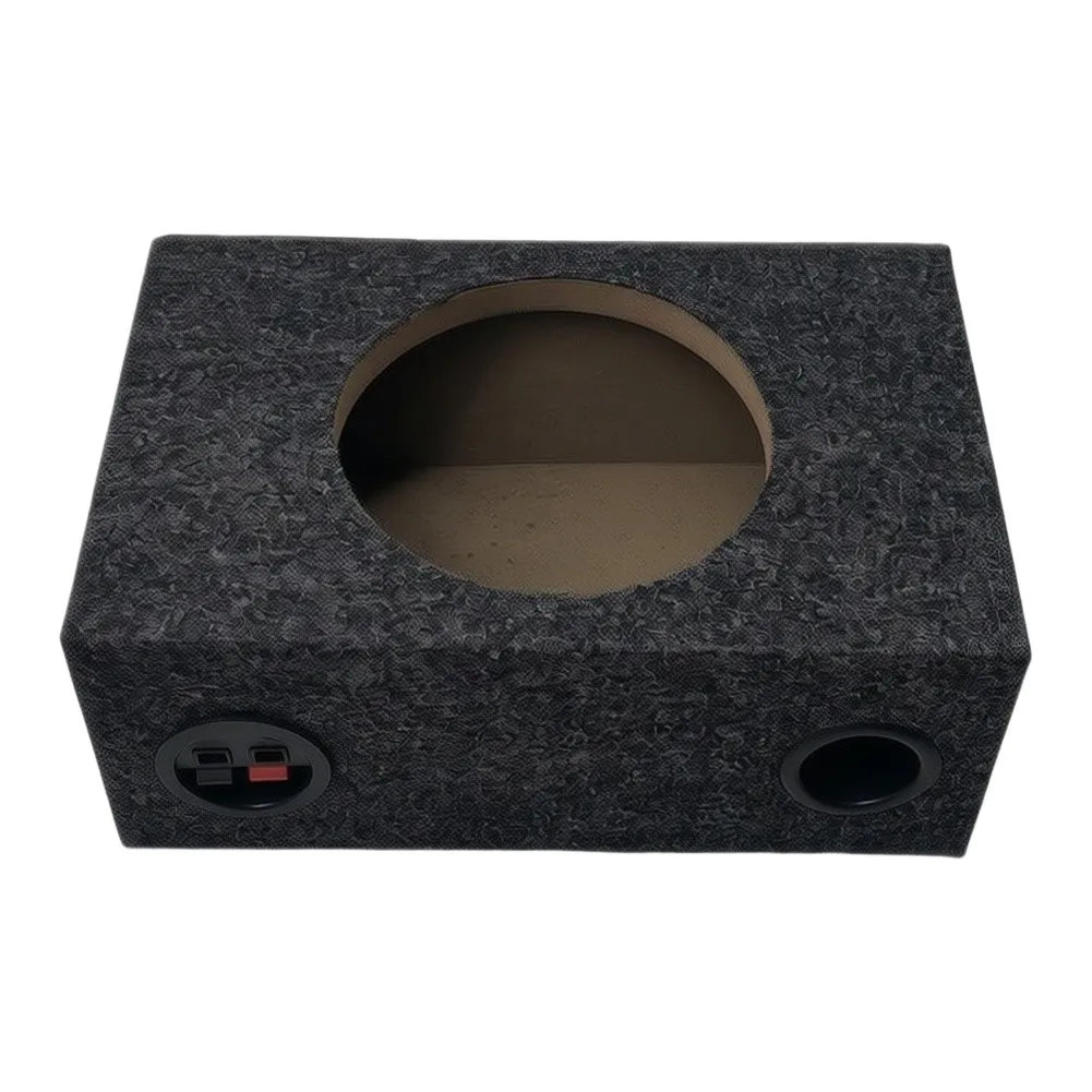 Speaker case constructed from wood for 6.5 inch units with 29.5 cm length 19.5 cm width 12.5 cm depth specifications