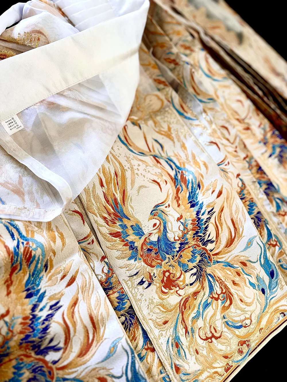 

Новая летняя легкая тканая юбка с золотым цветочным узором MingHuang, в китайском стиле, с вырезами, из шелкового пэчворка, женская юбка Ханьфу