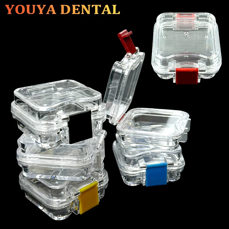 5 قطعة صناديق بلاستيكية مع رقيقة فيلم أسنان تخزين صندوق تخزين طقم أسنان تاج الأسنان القشرة رقاقة طب الأسنان صندوق تخزين أسنان #2