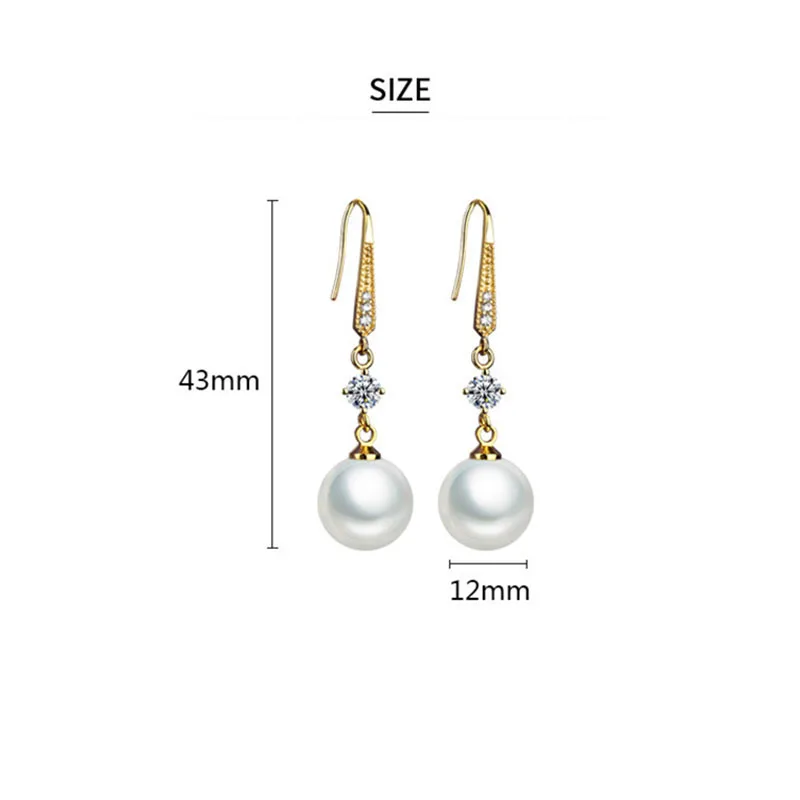 2023 new fashion s925 sterling silver gold freshwater pearl pendant earrings women\'s simple classic bridal wedding jewelry