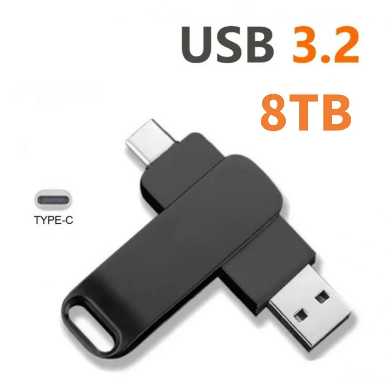 NONE 16 TB Flash-Laufwerk USB 3.2 Super High Speed Metall Transfer U Disk Pen Drive Wasserdicht Typ C Festplatte SSD USB Laufwerk Festplatte 9