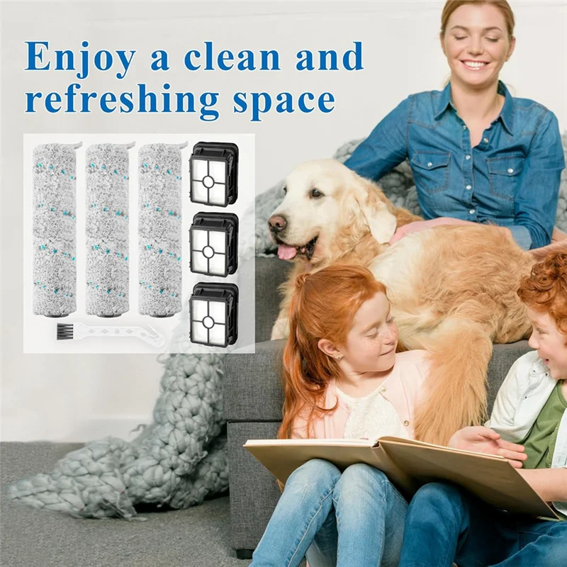 

Replacement Brush And Filters For Bissell Crosswave Max And Crosswave 2554 2590 Vacuum Parts, Replace 1618641 & 1608684-A54Q