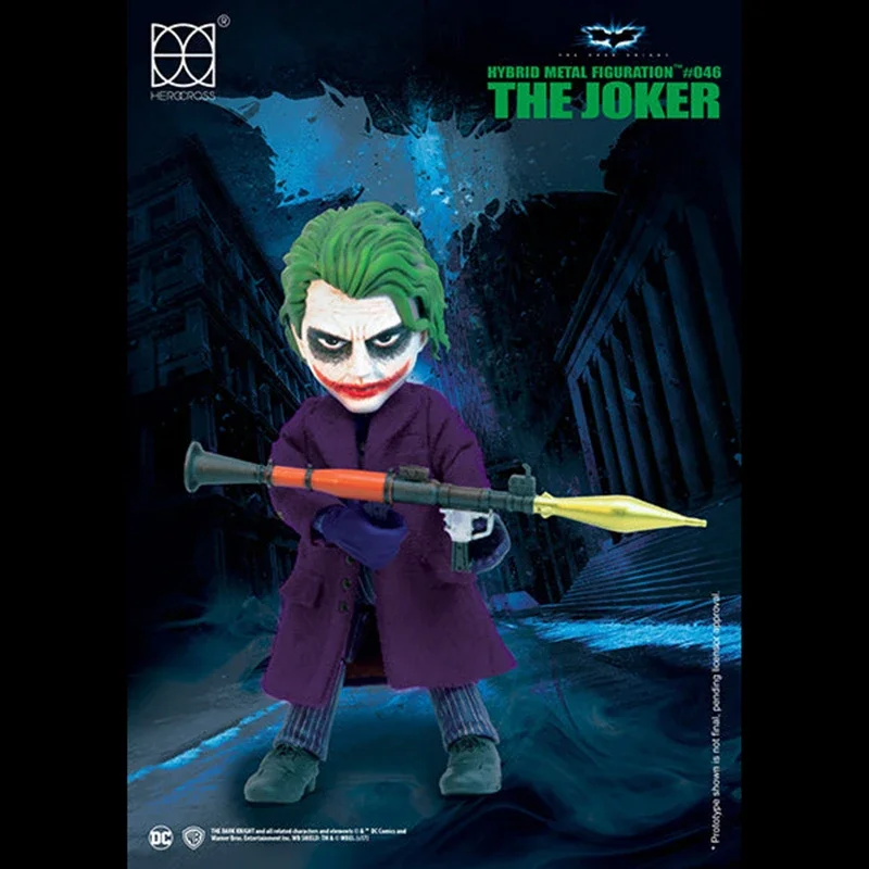 Dc Joker Action Figure Villain's Edition The Dark Knight Rises Model Toys Hero Cross Joint Movable Bookshelf Decoration 14cm