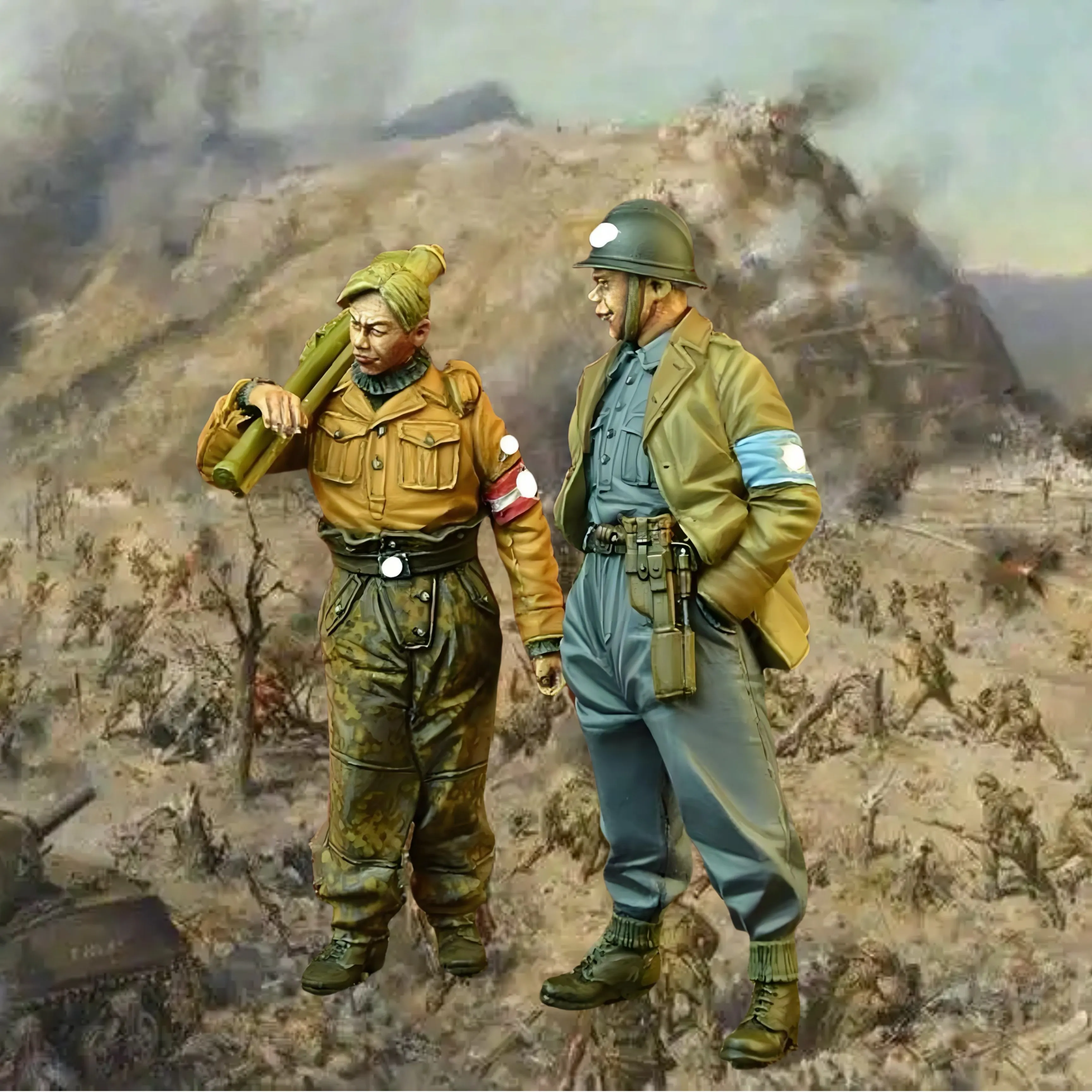 1/35 Figurka Akcji \"Ostatnia Porządka\" tom 4 GK Niemcy 1945 Żołnierze Niemieccy II Wojna Światowa Motywy Militarne Model Żywiczny Niepomalowany