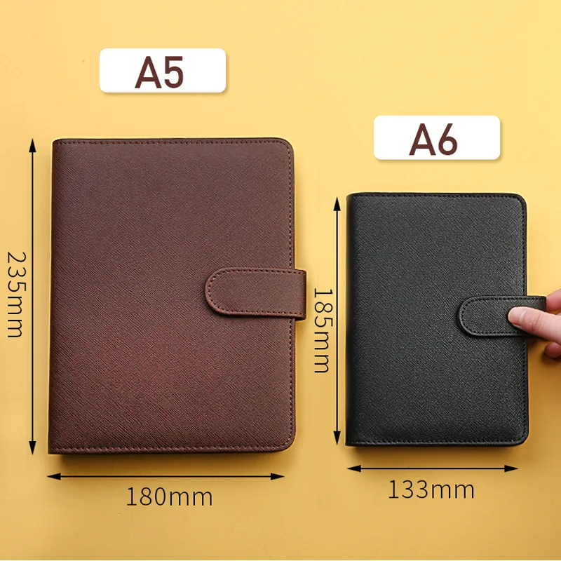 Black Detachable Business Notebook Office Portable Loose-leaf Agenda A5 Planner A6 Planner Organizer Office And School Supplies