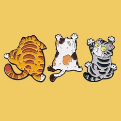 Cute Pet Cat Enamel Pin Animal Brooches for Women Men Lapel Pin Backpack Bags Badges Friends Gifts Clothing Accessories