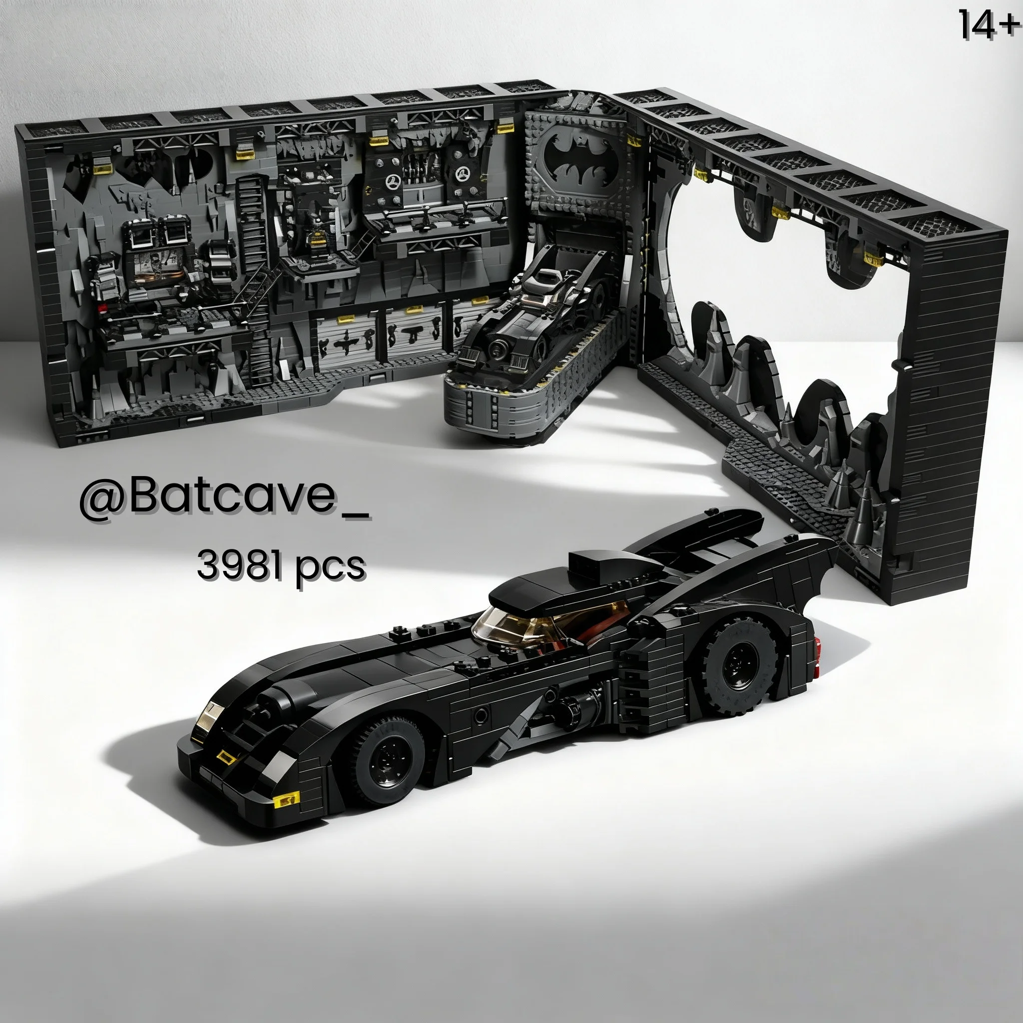 

НОВИНКА MOC 76252, 3981 деталь, конструктор «Бэткейв» в витрине, классическая модель 1989 года, кирпичики для домашнего декора, игрушки, подарки на день рождения
