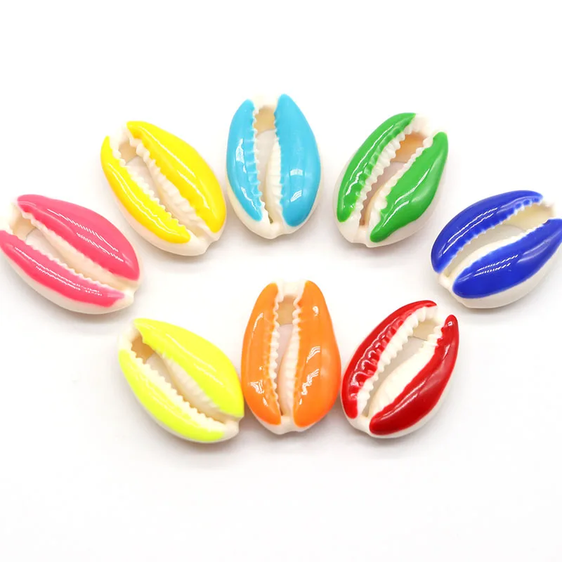 Mixcolor Drop Oil Shell Beads For Jewelry Making Necklace Bracelet 18-20mm Coloured Tooth Shell Beads Wholesale