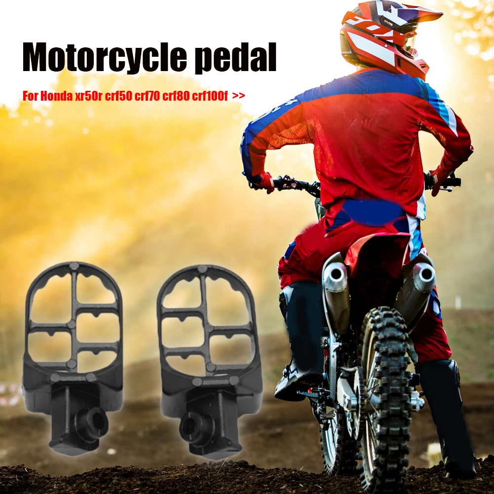 

1 Pair Wide Fat Foot Pegs Pedal 8mm Metal Motorcycle Foot Pegs Pedals Footrest Kit for Honda XR50R CRF50 CRF70 CRF80 CRF100F