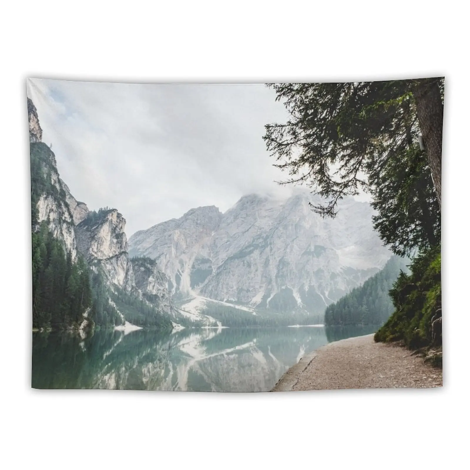 

Mountain Lake Hideaway Vacation Nature Photography Tapestry Decor Home Wall Decor Tapestry