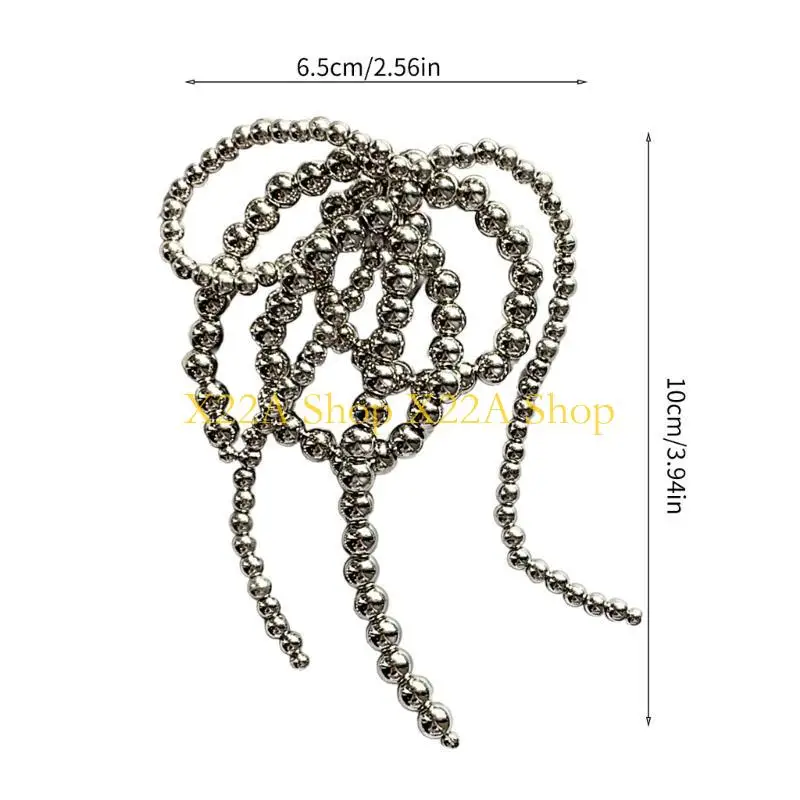 Unique Handmade Pearl Bowknot Charm Shoe Buckle Embellishments for Earrings Keychain