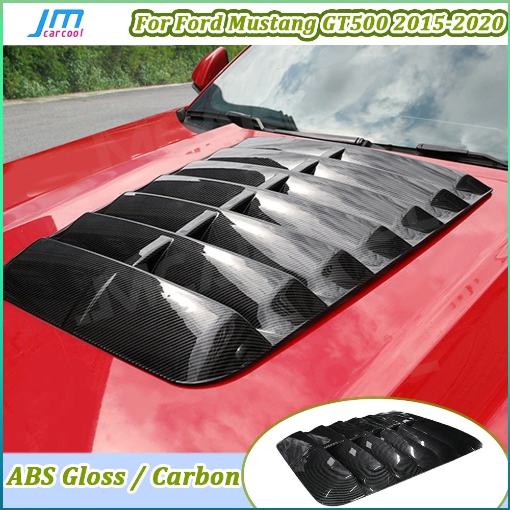

ABS карбоновый вид, передняя крышка капота двигателя, жалюзи, украшение автомобиля для Ford Mustang GT500 2015-2017/2018-2020, комплекты кузова в стиле авто