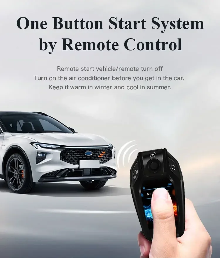 

Smart Key Car Remote Mobile Phone Control Keyless Entry Car Alarm Push Start Stop Engine Feature for Drop Shipping