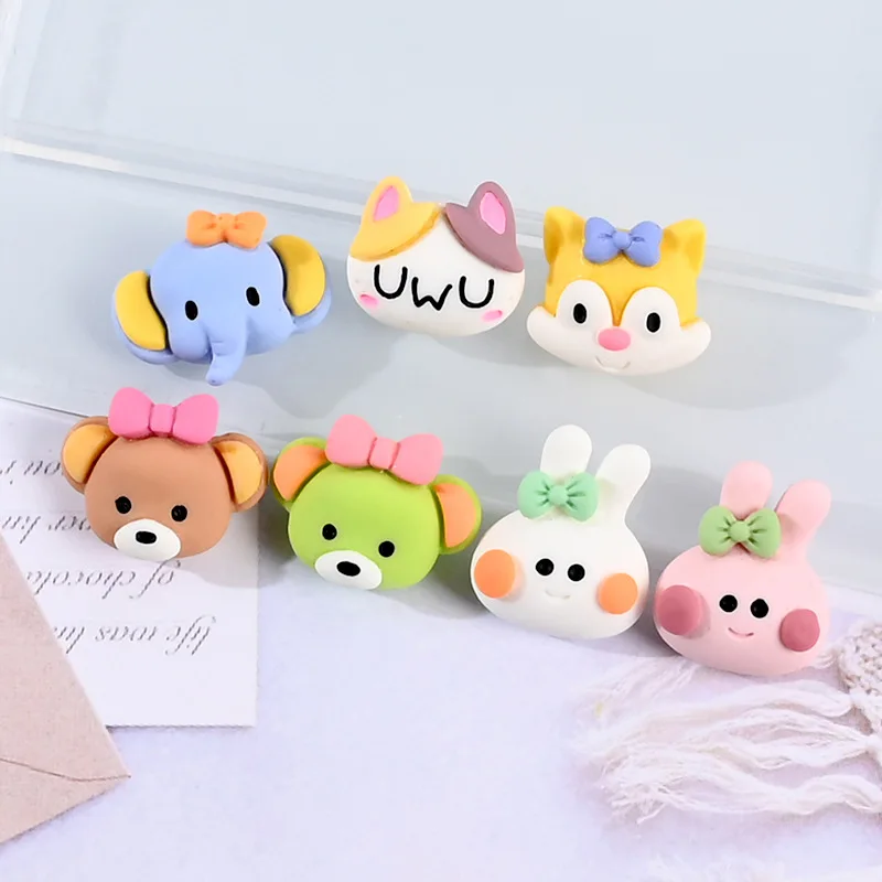 1pcs Resin Cartoon Small Animal Cream Mobile Phone Case Diy Material Doll House Handmade Diy Hairpin Jewelry Accessories