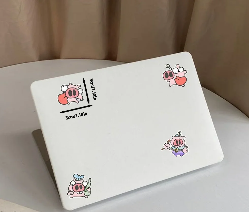 100 pieces abstract pig stickers - cute and quirky creative decorative stickers