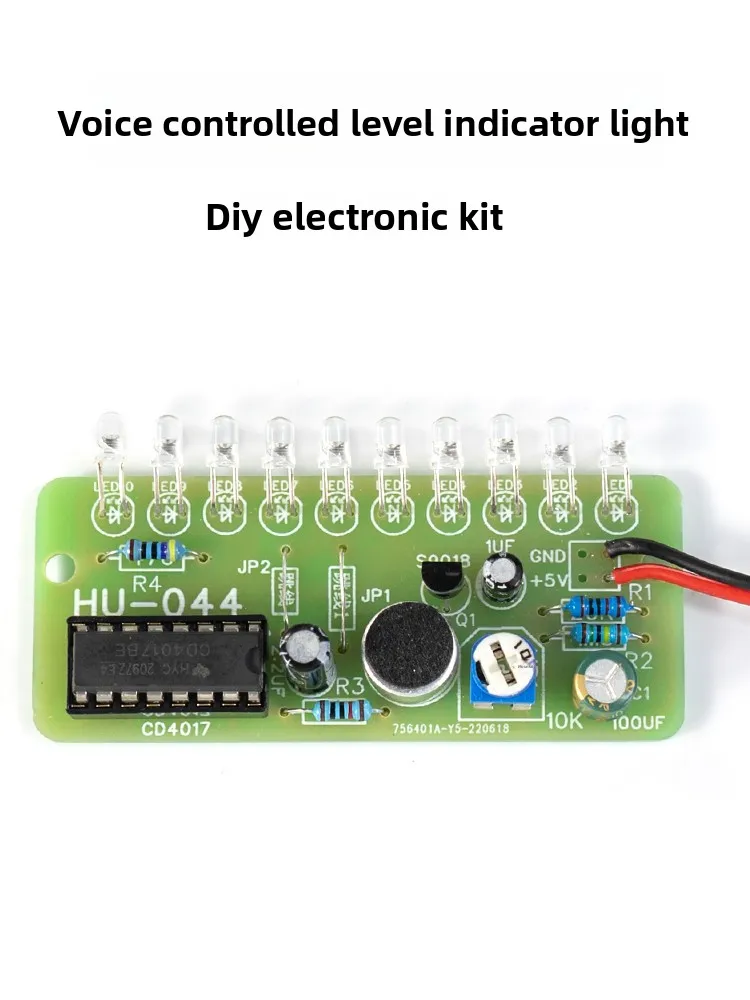 

Voice Control LED Water Lamp Kit CD4017 Color Circuit Board