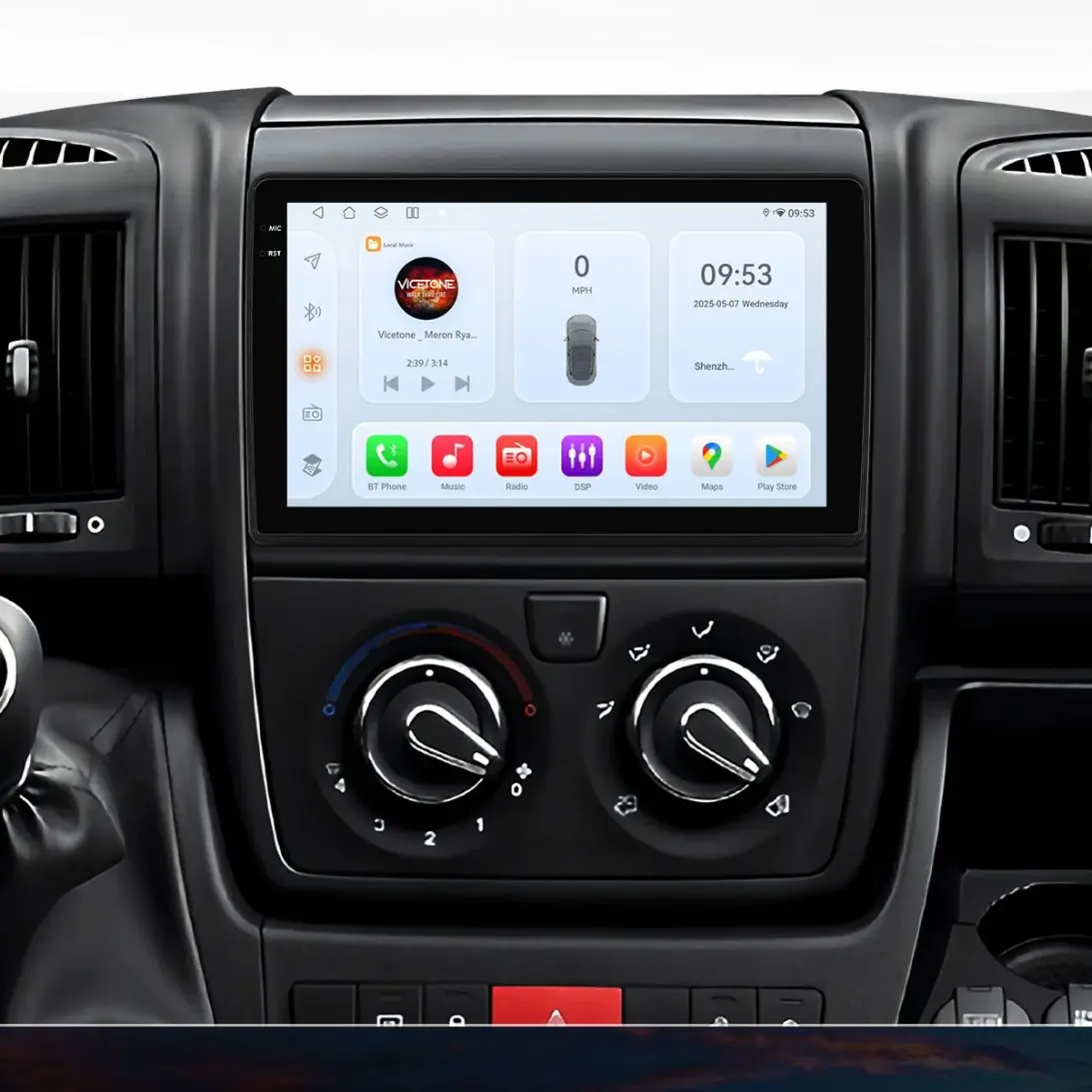 Hizpo 8-Kern Android 14 Autoradio für Citroen Jumper 2 Peugeot Boxer 2 Fiat Ducato 3 2006-2015 Auto-Multimedia GPS 4G Carplay 6115
