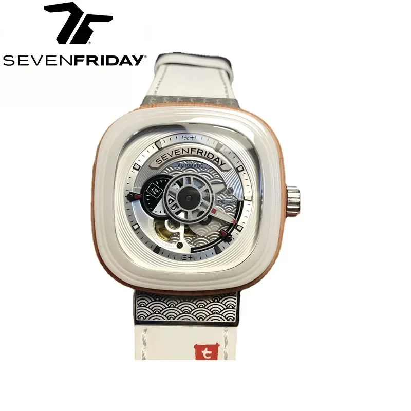 Sevebfriday watch P1B/03men\'s fully automatic mechanical watch P series waterproof fashion men watch luxury brand New Year gift