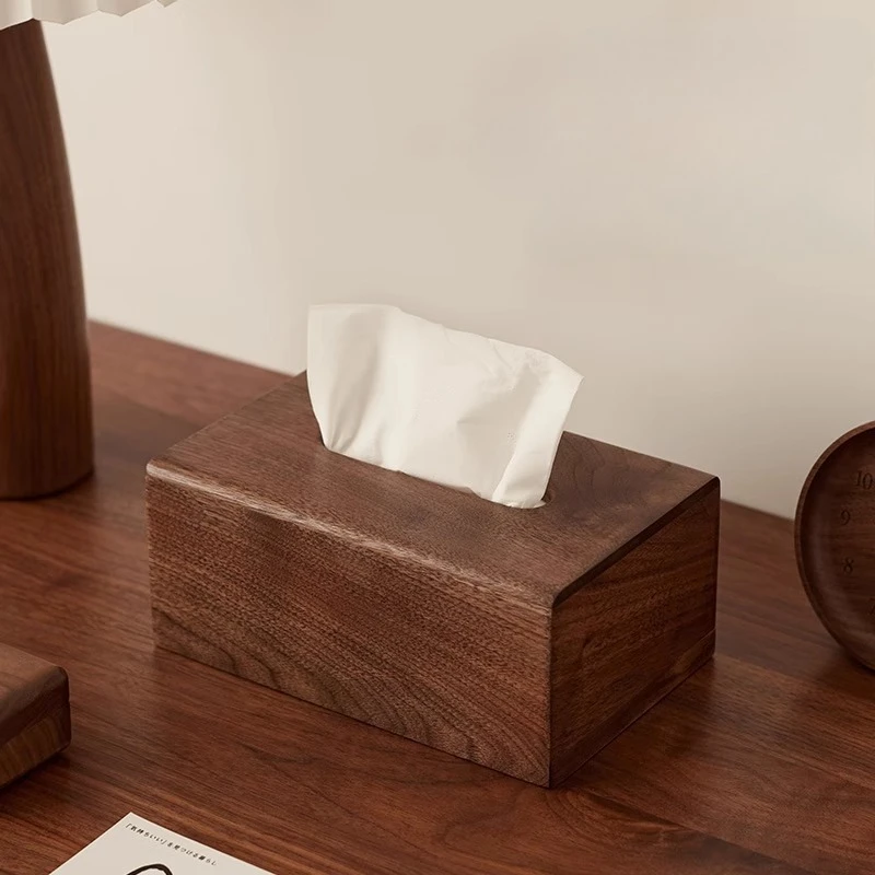 

Wooden Tissue Box Rectangular Household Napkin Holder Nordic Minimalist Kitchen Tissue Box Holder Organization Accessories