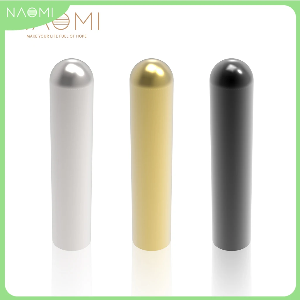 NAOMI Solid Guitar Slider Guitar Stick Guitar Metal Slider 82mm Length Golden/Chrome/Black For Guitar Bass Player Use