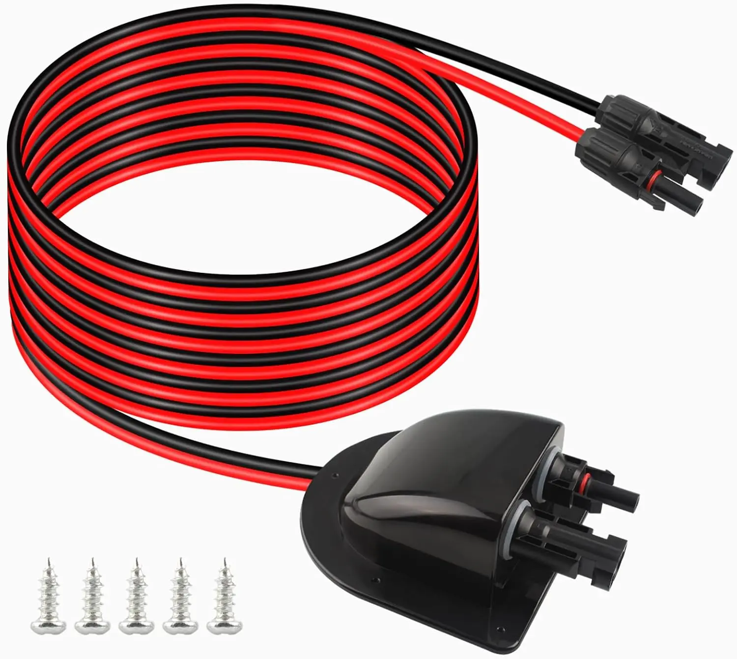 

Solar Cable Entry Gland with 10Ft 10AWG Solar Extension Cable, for Waterproof Solar Junction Box on Rv,Boat,Camper