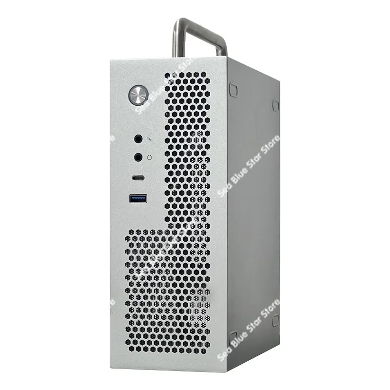 

Mini A09typec desktop computer case support itx main board flex small 1u power supply can be immediately lying