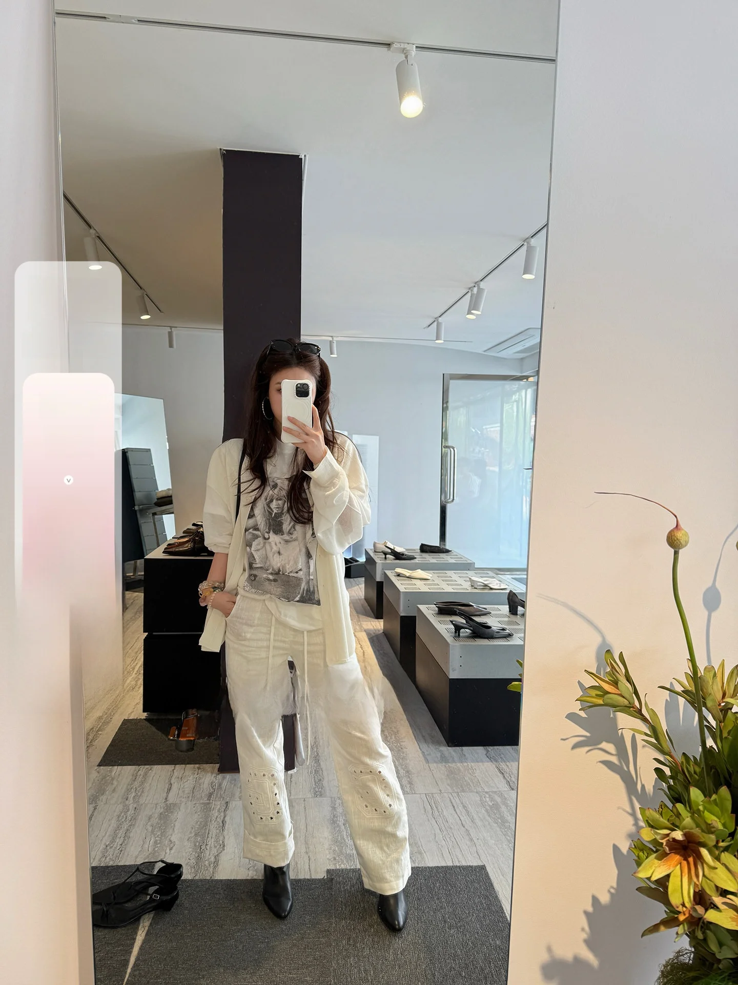 

IUIU a Jing Home High Quali Daily Wear Series Lyocell Cool Feeling Open Cardigan Casual Thin Transparent Simple irt Top