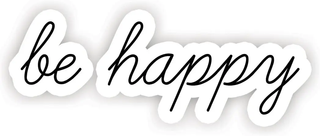 

4PCS Be Happy - Inspirational Quotes Stickers - Vinyl Decal - Laptop, Decor, Window Vinyl Decal Sticker