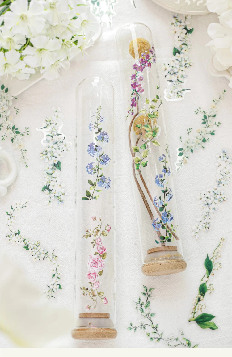Journal GO 30 Stück Blumenzweig-Traum-Aufkleber-Kollektion für Geschenkkarten, Bastelarbeiten, Dekoration, Journaling, Scrapbook, DIY-Aufkleber – Detail 13
