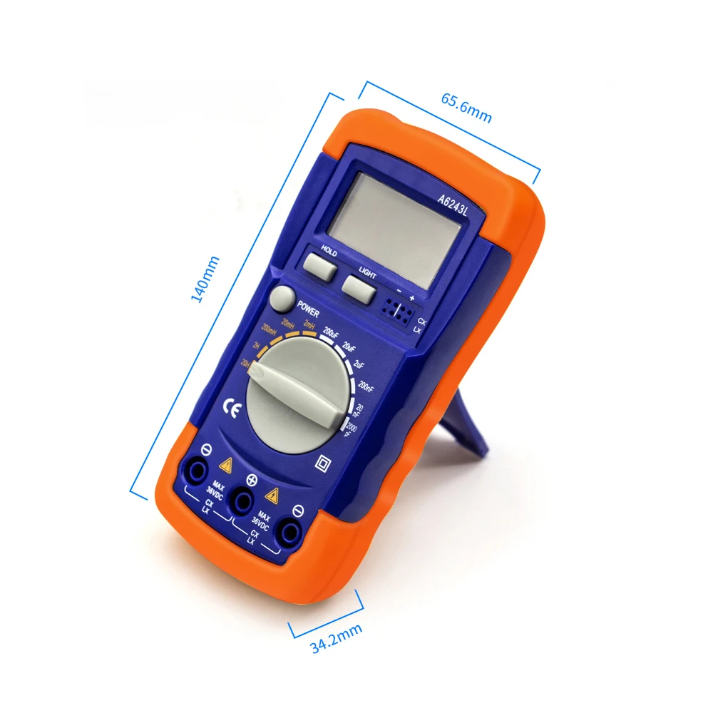 High-Precision A6243L 3 1/2 Capacitor Inductor LC Meter 2nF-200uF & 2mH-20H Compatible Tester Digital Multimeter