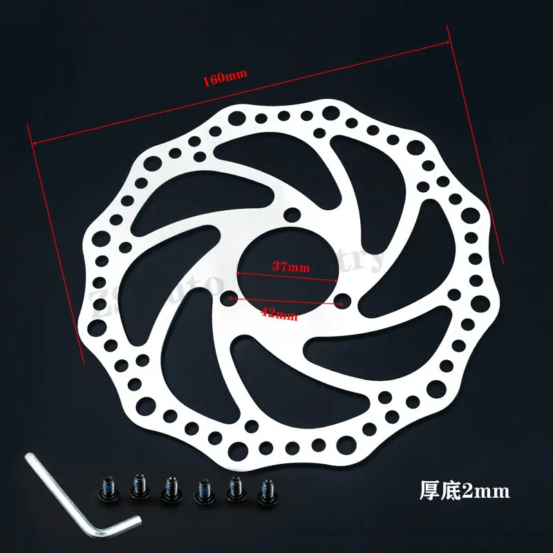 

3 Holes Cycling Disc Brake Rotor Screw 120/140//160mm Electric Scooter Accessories Installation Pitch-Row 42MM