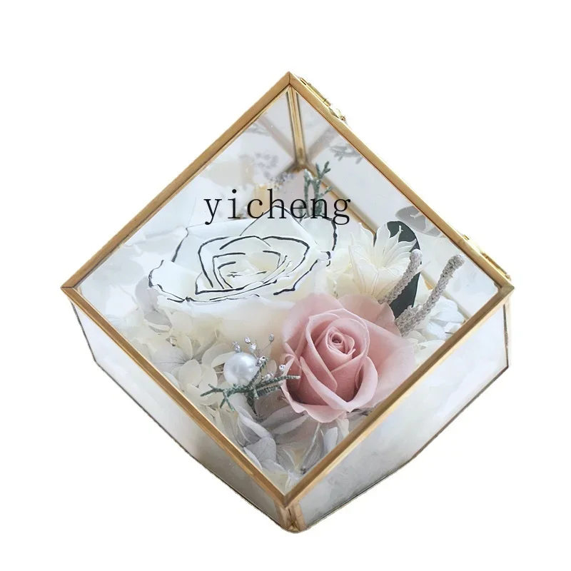 ZK Rose Decoration Rose Dried Bouquet Gift Box for Girlfriend Girlfriend Valentine's Day Gift